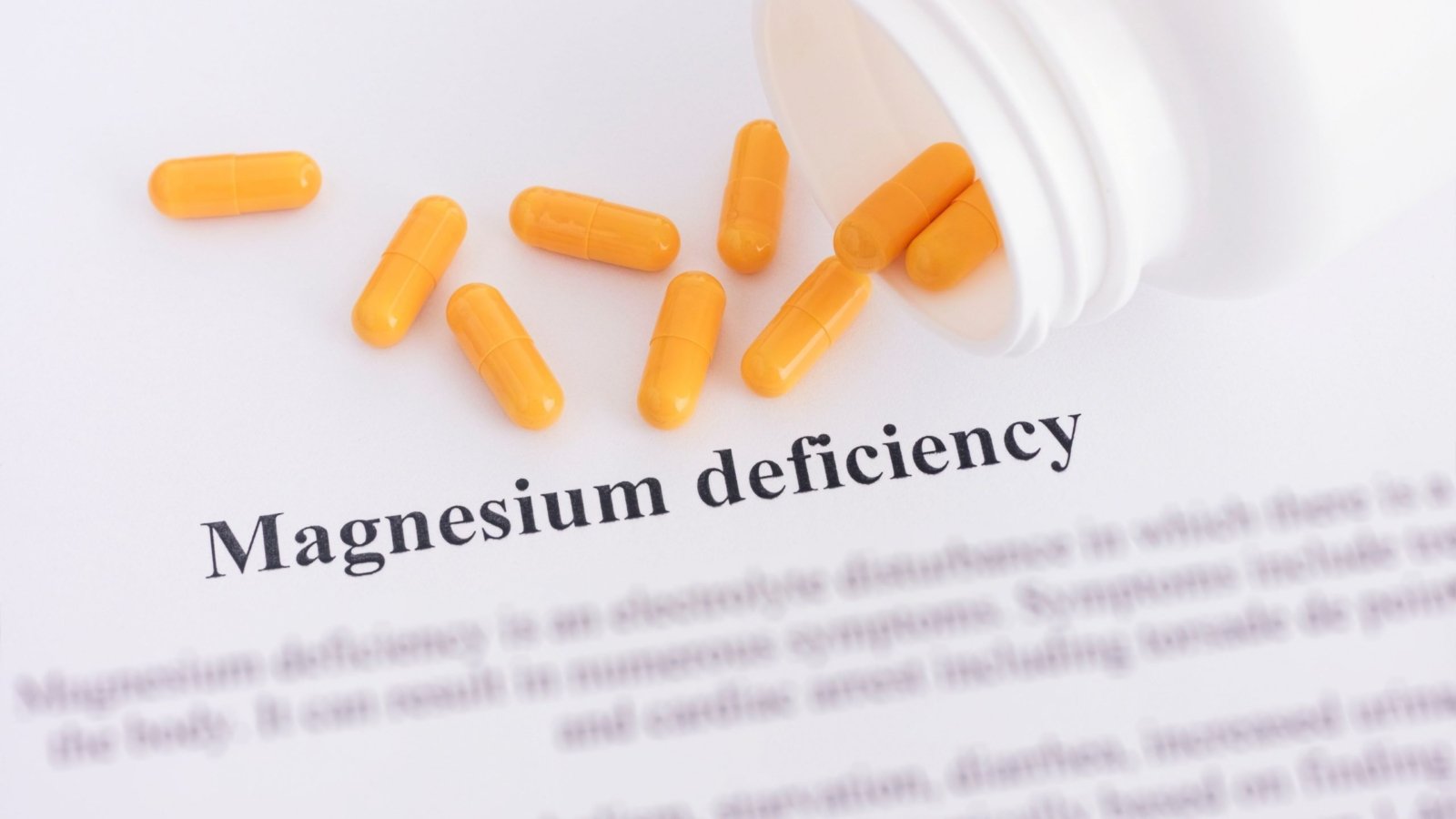 Image showing supplements for magnesium deficiency.